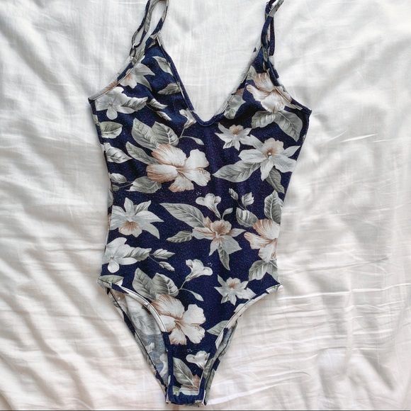 BLUE FLORAL BODY SUIT - Picture 3 of 4